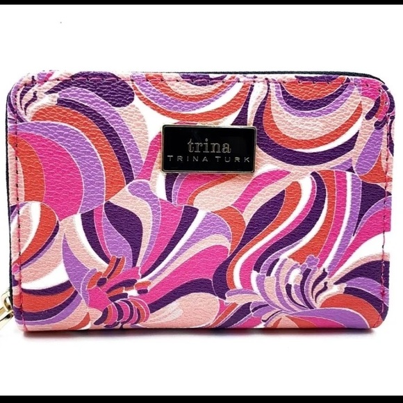 Trina Turk Handbags - Trina Turk Sea Anemone Small Zip Around New With Tags